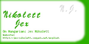 nikolett jex business card